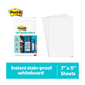 Post-it Super Sticky Dry Erase Sheets - 7x11.3 In, Reusable Whiteboard Surface