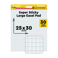 Post-it Super Sticky Easel Pad White 25x30 Inch Grid Lines, 1 Pad