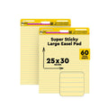 Self-Stick Easel Pads for Presentations and Brainstorming - 25 x 30 Inches, 2 Pack