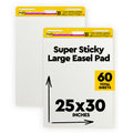 Post-it Super Sticky Easel Pads - White 25 x 30 in. for Brainstorming & Presentations, 2 Pads