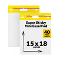 Post-it Super Sticky Mini Easel Pad Flip Chart 15x18 Inches, White, 2 Pads