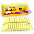 Post-it Super Sticky Notes 3x3 Inches Canary Yellow 24 Pads