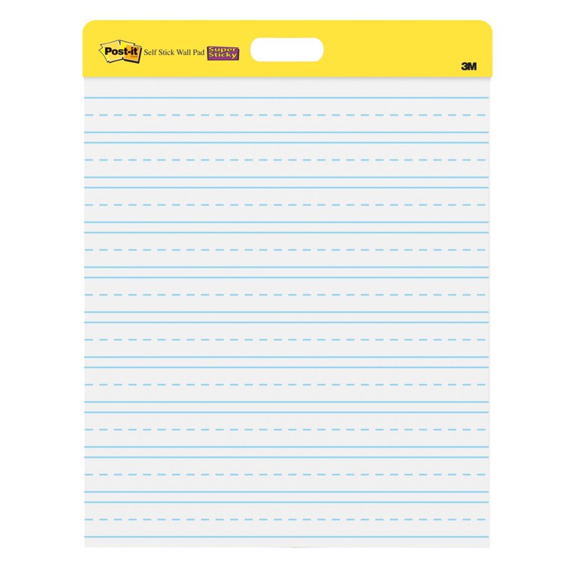 Post-it Wall Pad with Command Strips - White, Lined, 20 x 23 Inches, 2 or 3 Pack