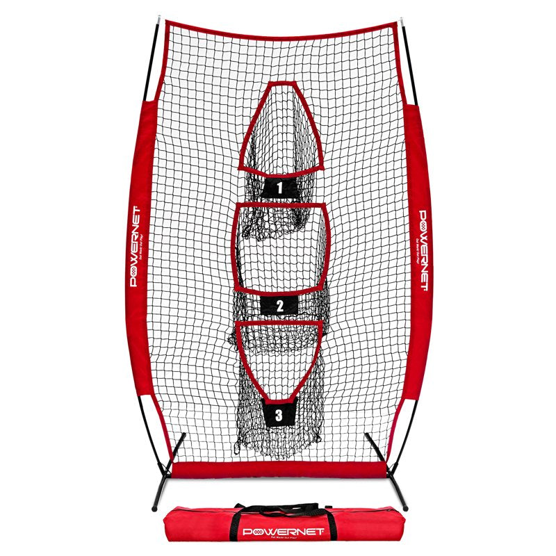 Football Passing Net with Targets - 4x8 ft Portable Practice Trainer for QB Accuracy
