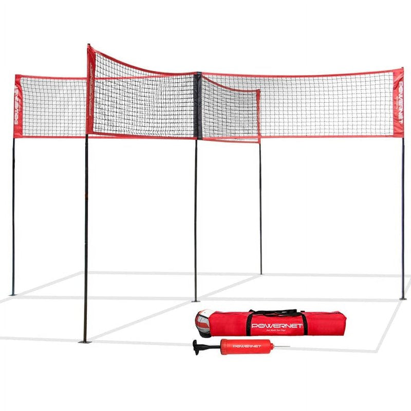 Outdoor Volleyball Net for Four Square Game - Portable & Adjustable Sports Equipment
