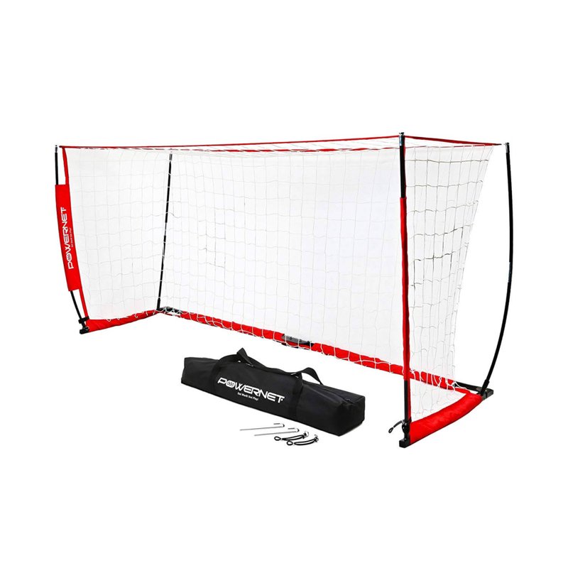 PowerNet 12x6 ft Portable Soccer Goal with Collapsible Steel Base & Storage Bag