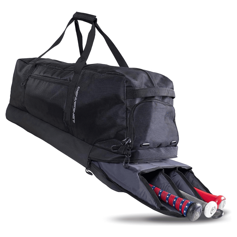 Baseball Bat Duffle Bag with Removable Bat Sleeve & Ventilated Cleat Compartment