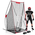 Football Kicking Net Practice Equipment 7x4 FT with Target & Stability Stakes