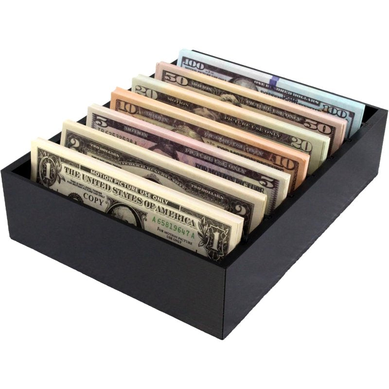 Adjustable 8-Compartment Money Organizer for Cash & Receipts - Made in USA