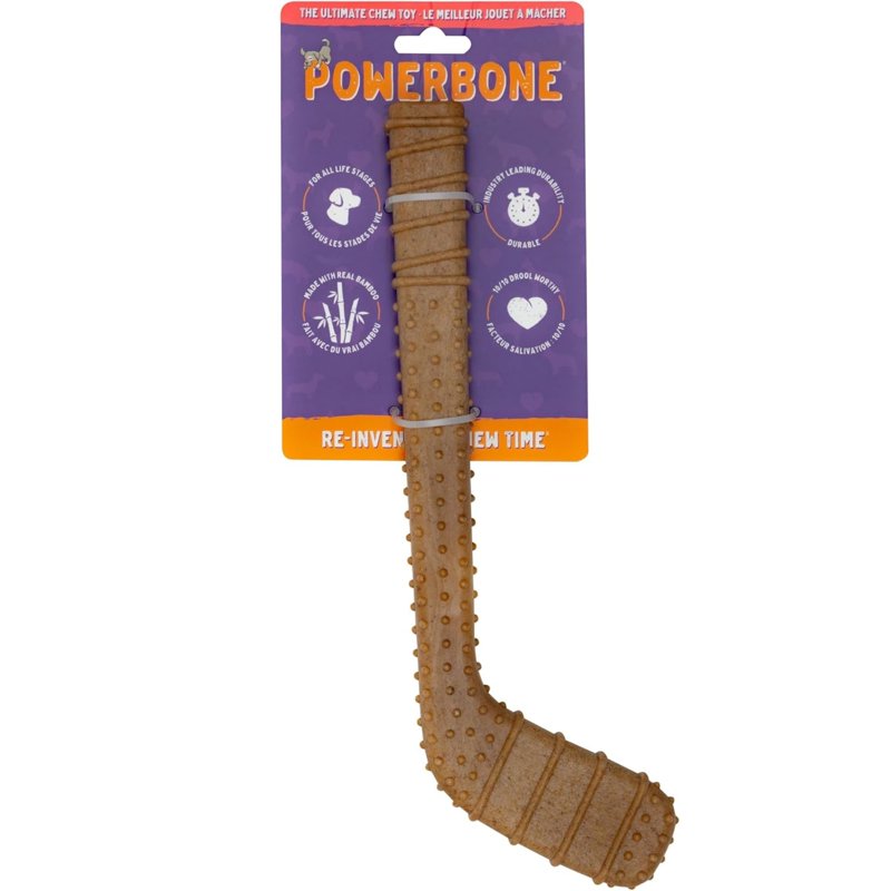 Powerbone 12-Inch Hockey Stick Dog Chew Toy Durable & Safe for Aggressive Chewers