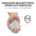 Cross-Cut Paper Shredder 12-Sheet Capacity Level P-4 with SafeSense