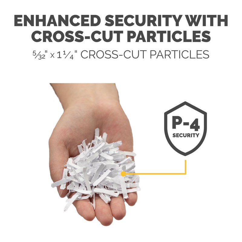 Cross-Cut Paper Shredder 12-Sheet Capacity Level P-4 with SafeSense