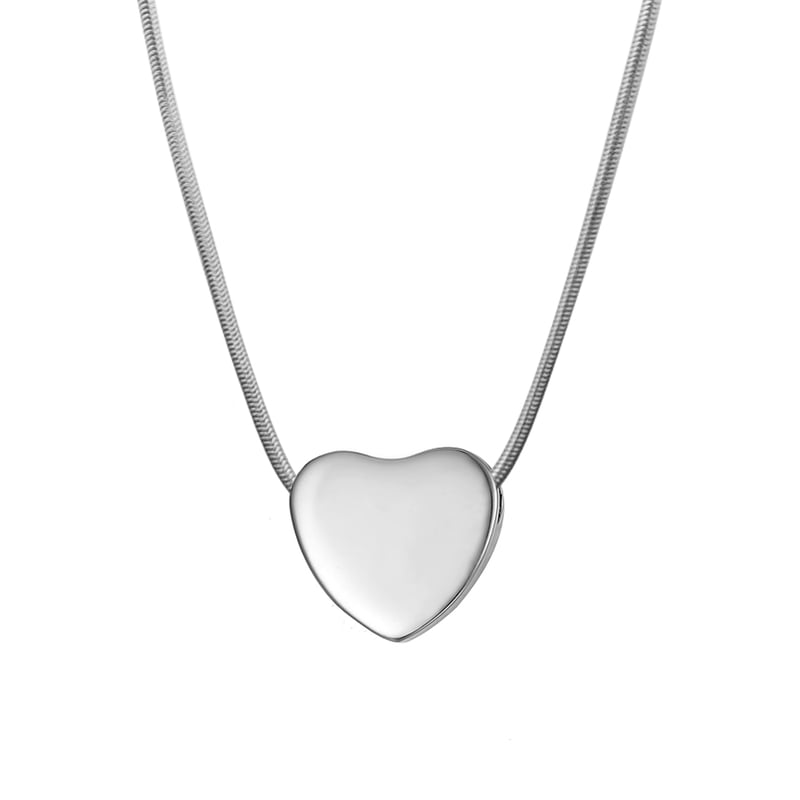 Heart Cremation Necklace Memorial Ashes Holder Keepsake in Silver, Gold, Rose Gold with Funnel & Jewelry Box
