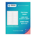 Premium Label Supply White File Folder Labels - 750 Labels, Customizable, Strong Adhesive, Printer Compatible