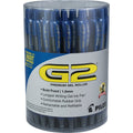 Premium Retractable Gel Pen 1mm Blue Ink Smoke Barrel Pack of 36