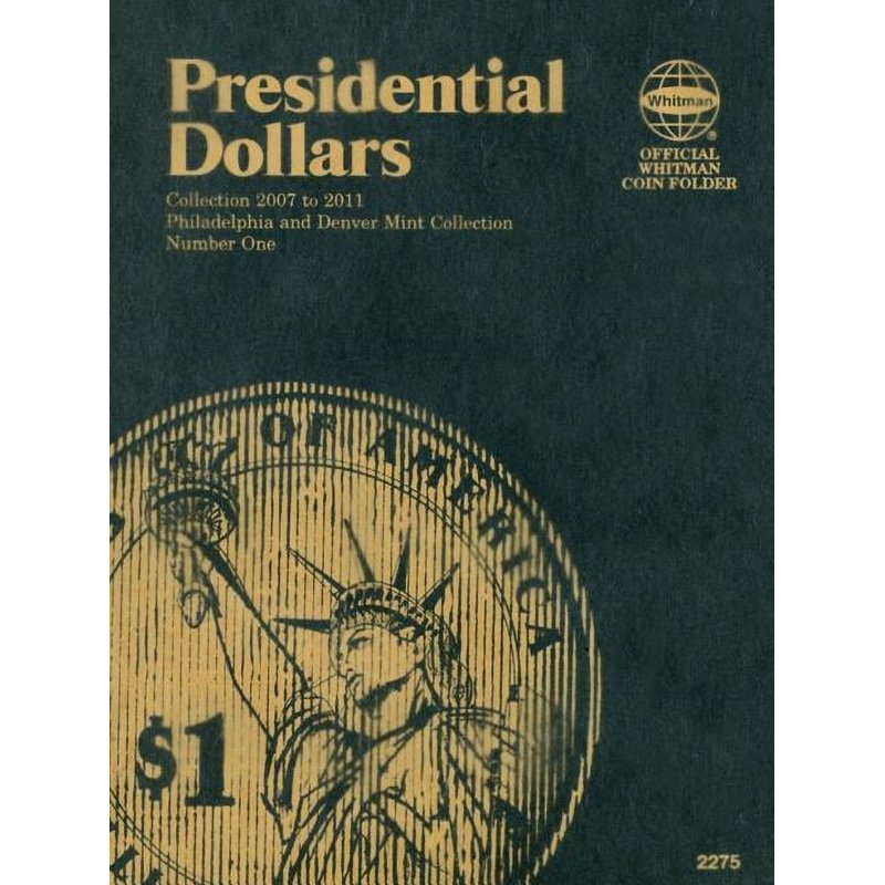 Coin Collection Folder with Historical Mintage Data for Presidential Dollars - Philadelphia & Denver Mint