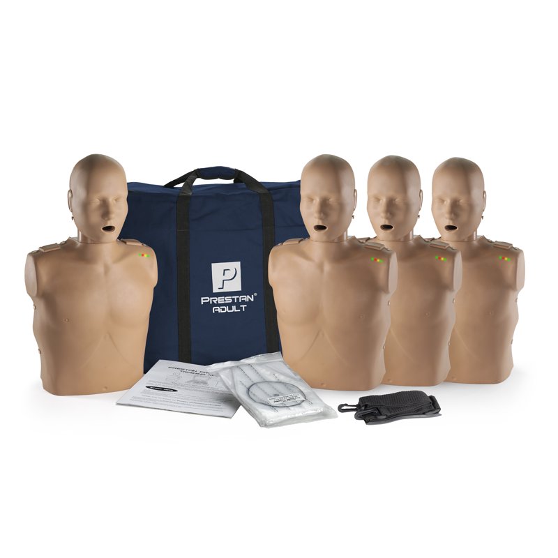CPR Training Manikins with Monitor - Dark Skin Tone, 4-Pack