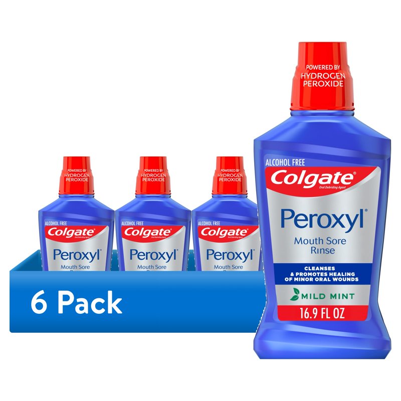 (3 Pack) Alcohol-Free Mouthwash & Mouth Sore Rinse - Mild Mint, 16.9 fl oz