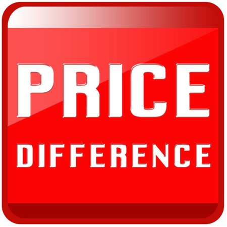 Price Difference Charge for Custom Orders and Extra Shipping - Multiple Sizes