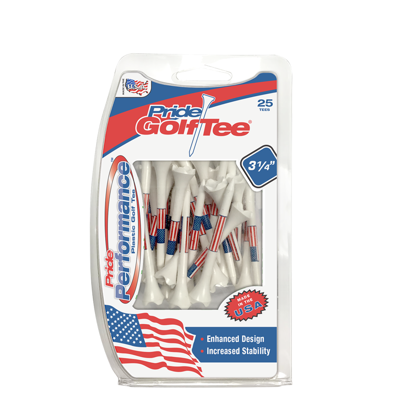 Golf Tees 3.25-Inch Plastic Low-Resistance Performance Tees - Durable Stability, Pack Options