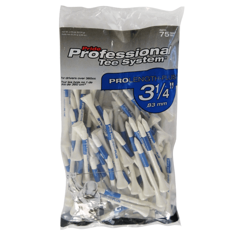 Golf Tees - Color-Coded Hardwood Tee System for Consistent Setup, 75 Pack