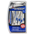 Golf Tees 3-1/4 Inch Color-Coded Low-Resistance Plastic 30 Pack