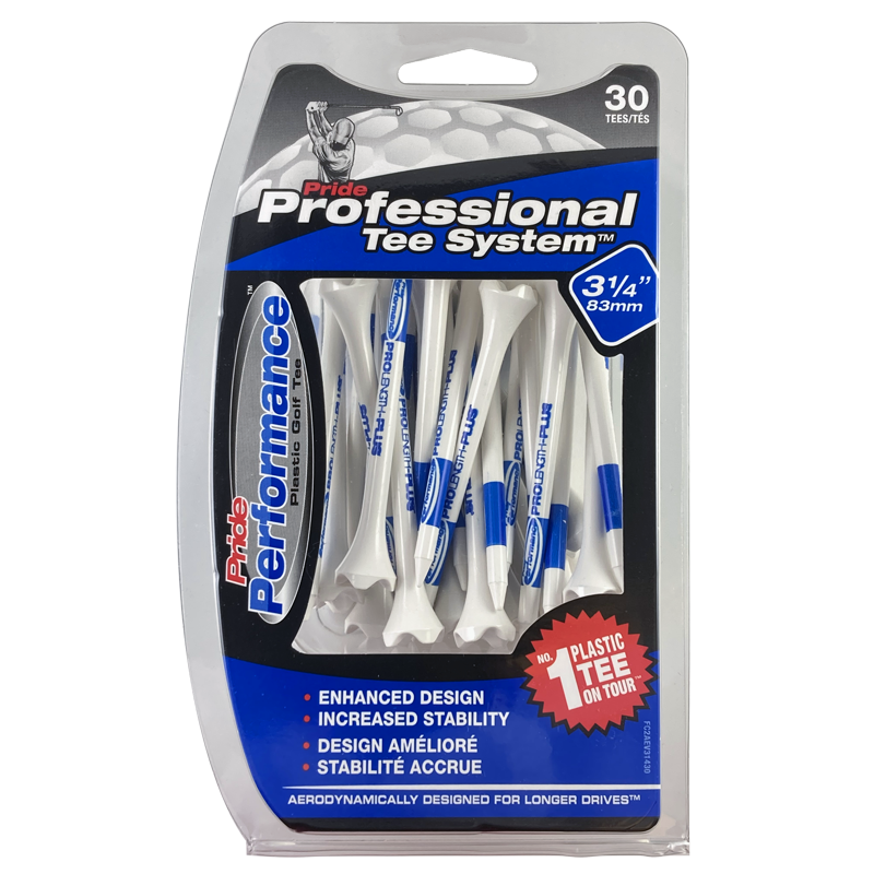 Golf Tees 3-1/4 Inch Color-Coded Low-Resistance Plastic 30 Pack