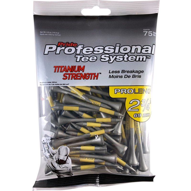 Color-Coded Golf Tees System - 3 1/4 Inch, Durable 65-Count Pack for Drivers, Hybrids & Irons
