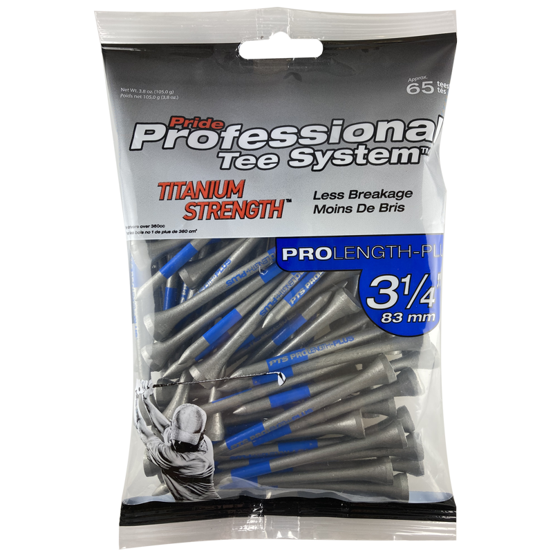 Color-Coded Golf Tees System - 3 1/4 Inch, Durable 65-Count Pack for Drivers, Hybrids & Irons