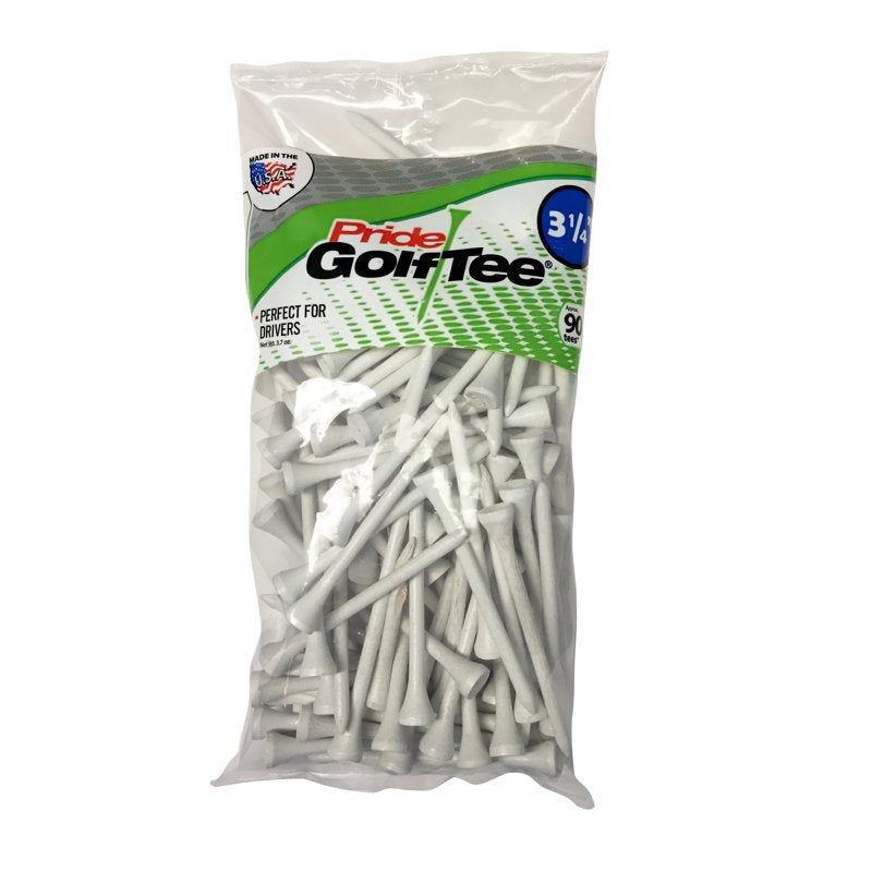 Wood Golf Tees 2.75 Inch - Durable 90 Count for Consistent Drives