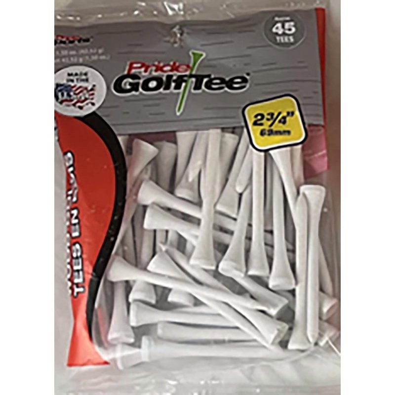 Golf Tees 2 3/4 Inch Natural Hardwood Durable Performance 45 Count