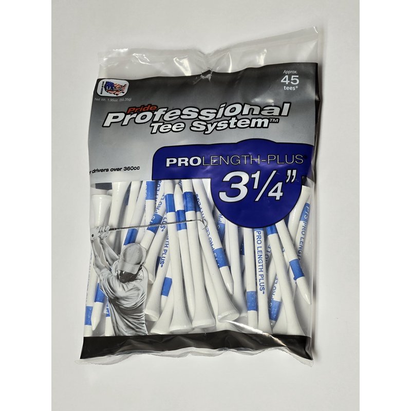 Golf Tees 3-1/4 Inch White 45-Count for Driver & Fairway Wood - Pack Variants