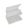 Letter Tile Organizer Set - Clear Plastic Storage Container with Compartments (Pack of 2)