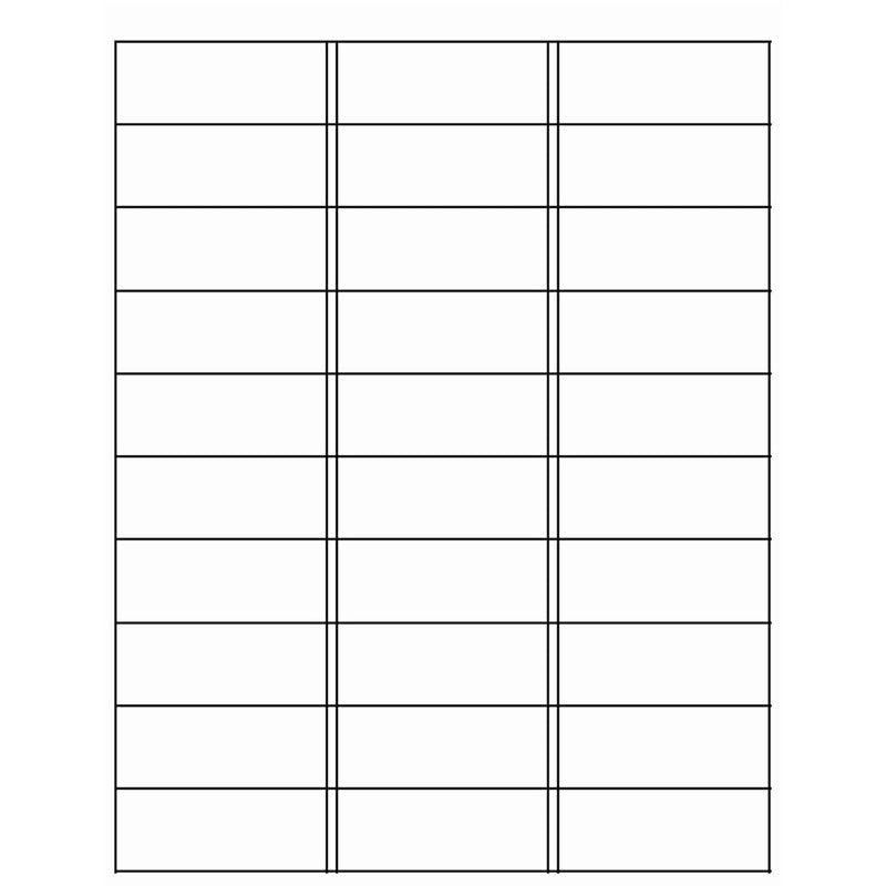 White Label Stickers for Laser & Inkjet Printers 1 x 2 5/8 Inch – 3000 Labels