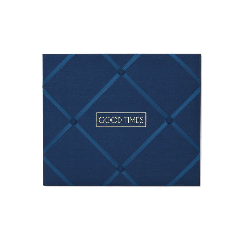 Navy Blue French Memo and Photo Board 19x16 Inches - Wall Organizer