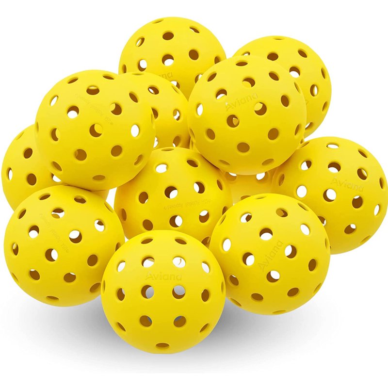Pro Aviana Tournament Outdoor Pickleball Balls - 6 Pack USAPA Approved, Yellow