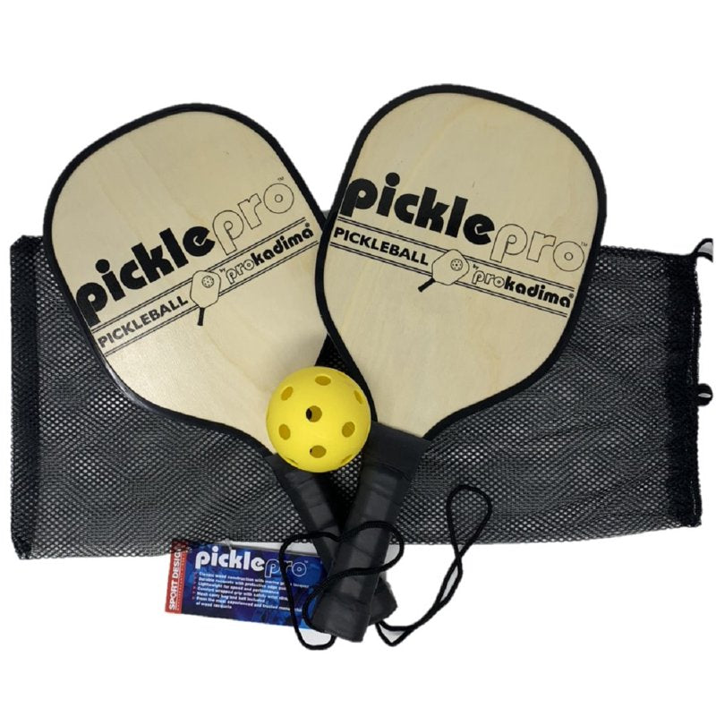Pickleball Set with 2 Wooden Paddles & Ball – Pro Kadima PKP-60M