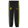 Men's Soccer Pants with Tapered Fit and Moisture-Wicking Fabric - Black & Yellow