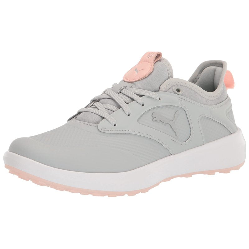 Puma Ignite Malibu Spikeless Golf Shoes for Women, 9.5, Variation: High Rise/Puma Silver/Rose Dust