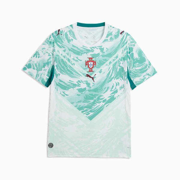 Portugal Stadium Away Soccer Jersey - 2XL, White Lagoon Green