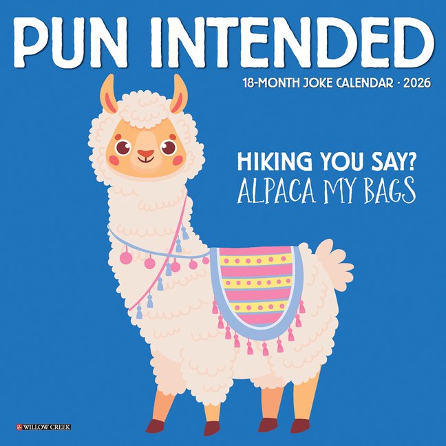 2026 Mini Wall Calendar - Punny Quotes and Humor, 7 x 7 Inches