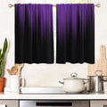 Ombre Kitchen & Bathroom Window Curtain Tiers - 2 Panels, Rod Pocket, Small Size