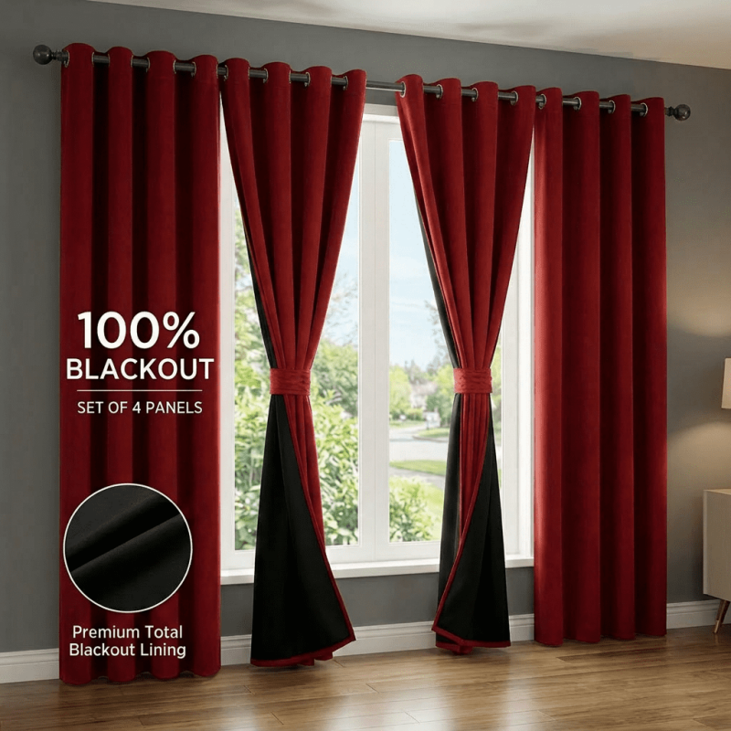 Blackout Curtain Panels Grommet Drapes Thermal Insulated Room Darkening