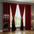 Blackout Curtain Panels Grommet Drapes Thermal Insulated Room Darkening
