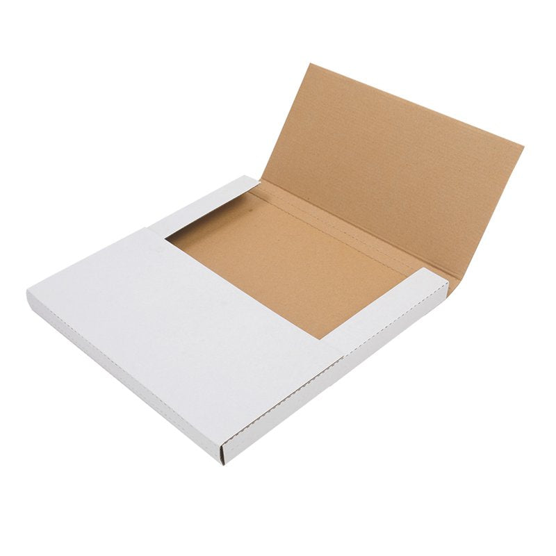 White Vinyl Record Mailer Boxes 25-Pack - Sturdy LP Shipping Envelopes