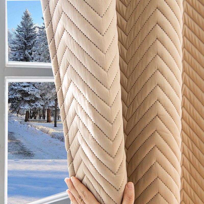Blackout Thermal Curtains for Winter - Soundproof, Windproof, Insulated 1 Panel