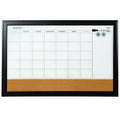 Magnetic Combination Calendar Board for Home & Office - 23x35 Inches, Dry-Erase & Cork Surface