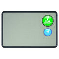 Quartet Contour Fabric Bulletin Board - 4' x 3' Gray Fabric, Black Frame