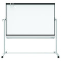 Mobile Presentation Easel with Reversible Magnetic Whiteboard & Flipchart - 48 x 36 Inches