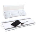 Glass Dry Erase Desktop Pad 18x6 Inches with Storage & Templates